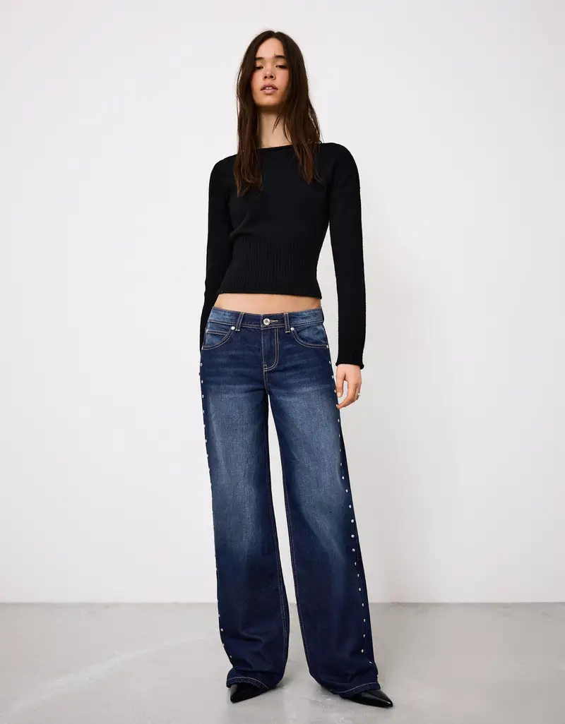 Bershka Jeans Donna Azzurro 3893606