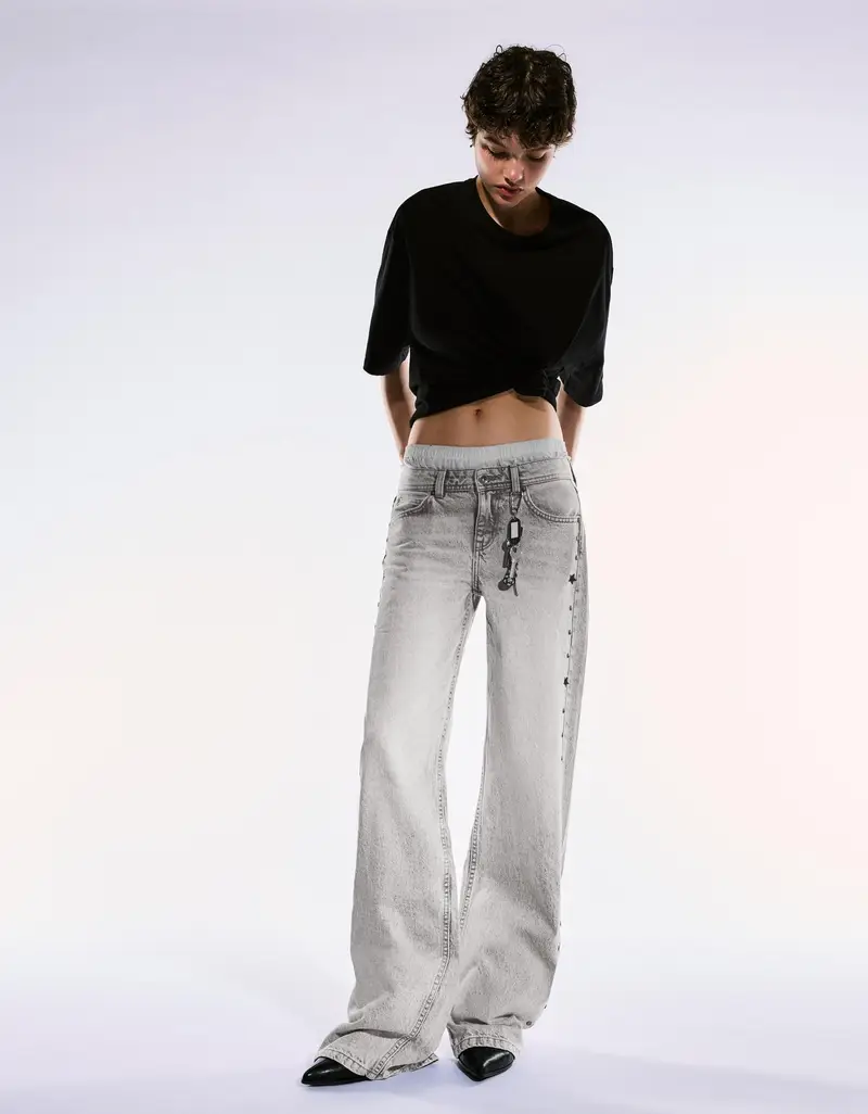 Bershka Jeans Donna Grigio 2703578