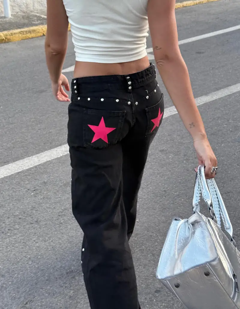 Bershka Jeans Donna Nero 4176681