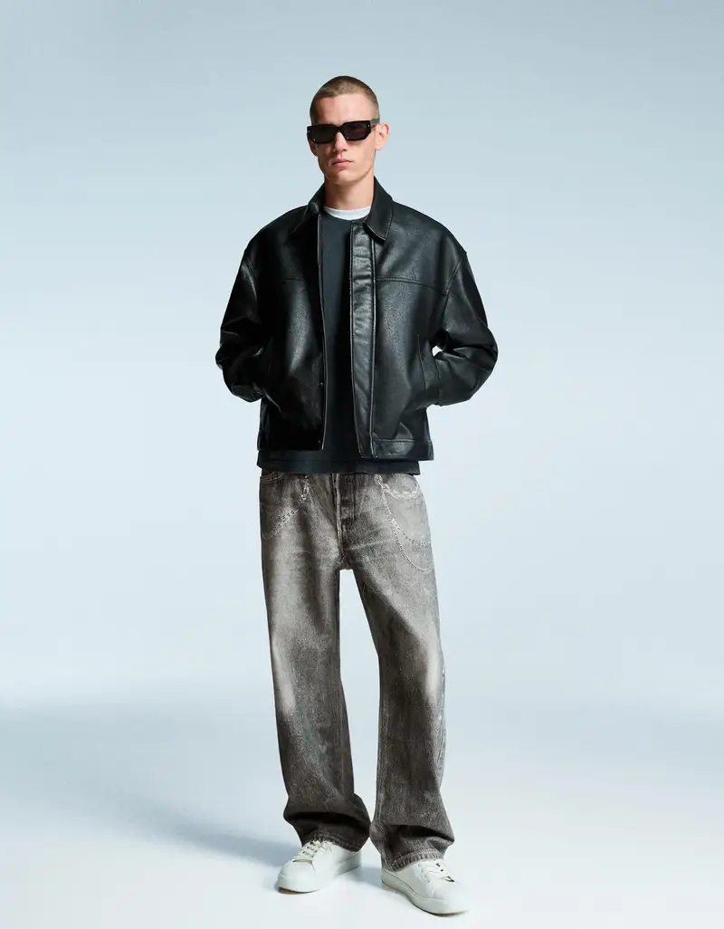 Bershka Jeans Uomo Nero 2703601