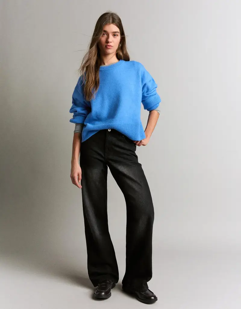 Bershka Jeans Donna Nero 4156549