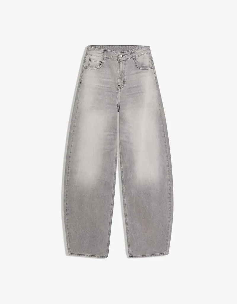 Bershka Jeans Donna Grigio 4156586