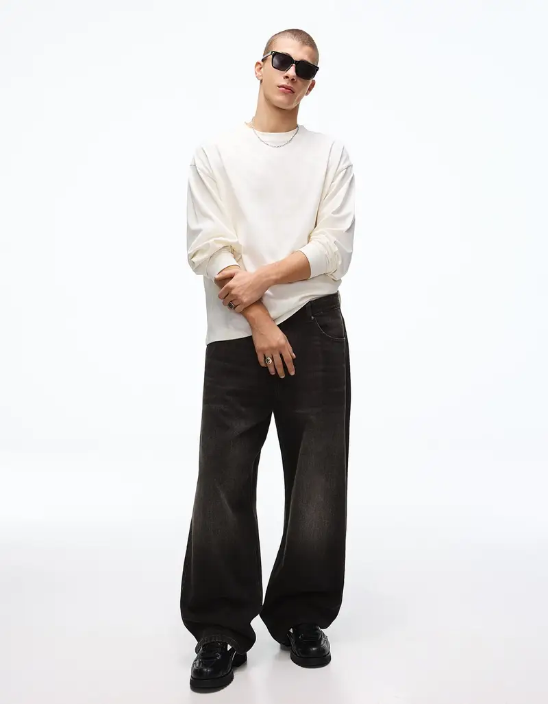 Bershka Jeans Uomo Nero 4156581