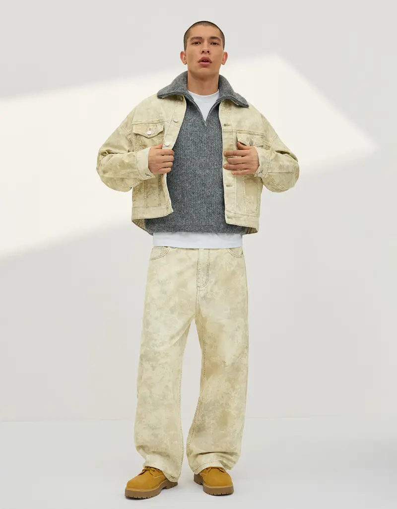 Bershka Jeans Uomo Verde 4206278