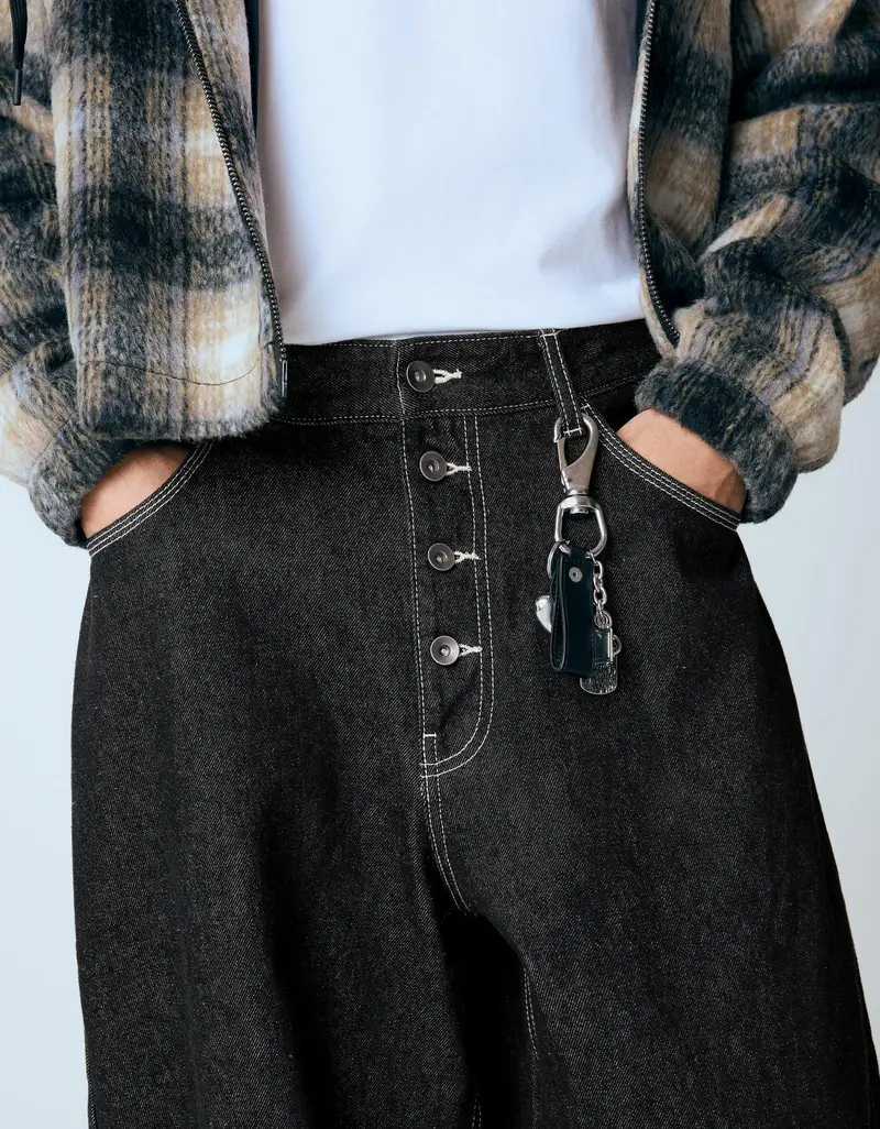 Bershka Jeans Uomo Nero 3824531