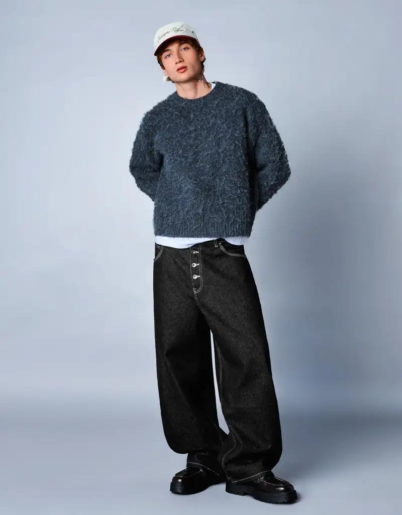 Bershka Jeans Uomo Nero 4176698