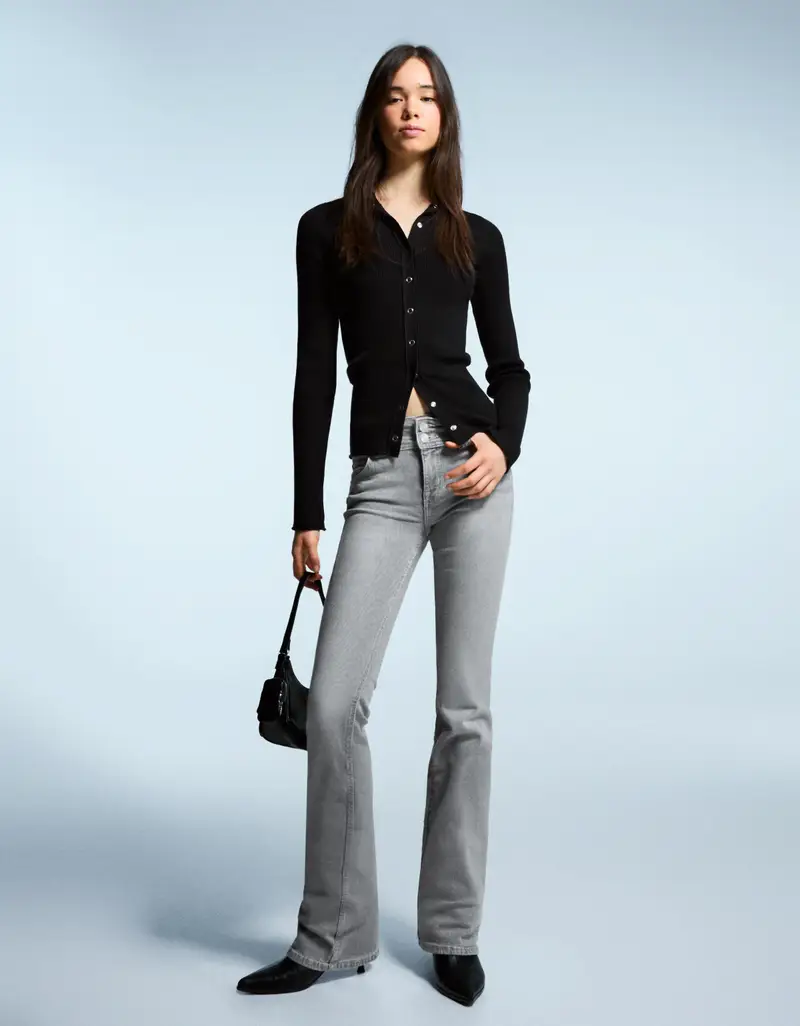 Bershka Jeans Donna Grigio 4176618