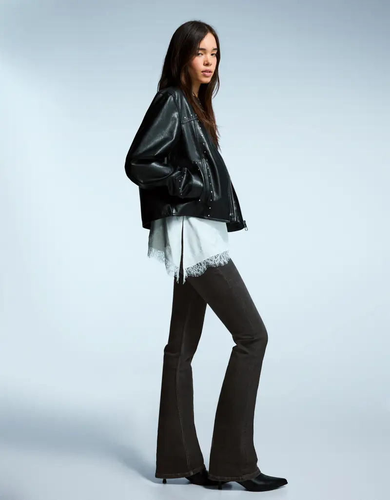 Bershka Jeans Donna Nero 4176620