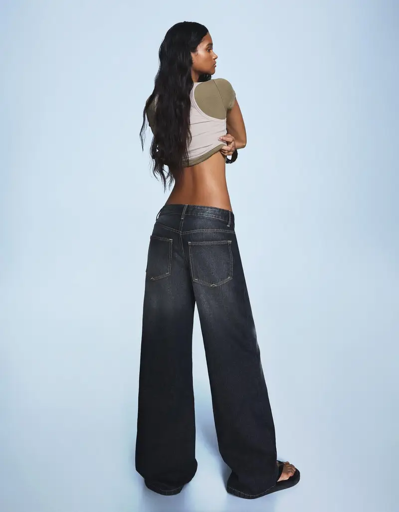 Bershka Jeans Donna Nero 2703486