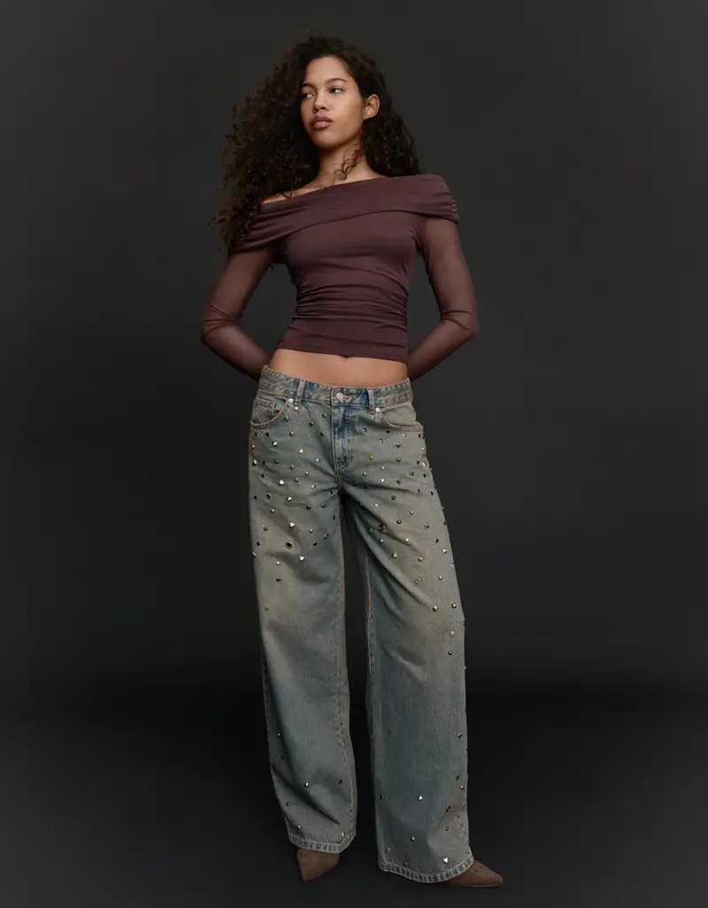 Bershka Jeans Donna Azzurro 4213557