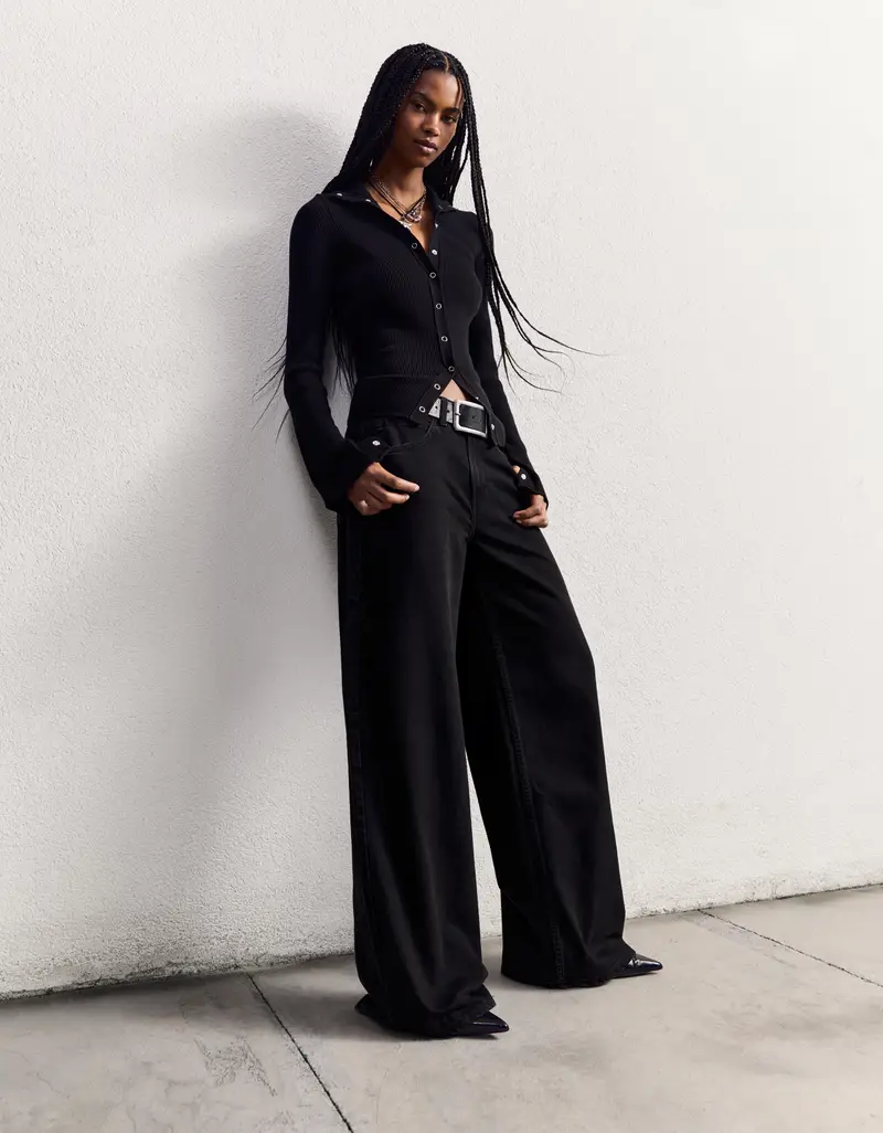 Bershka Jeans Donna Nero 4176605