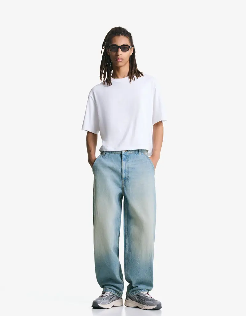 Bershka Jeans Uomo Azzurro 2061266