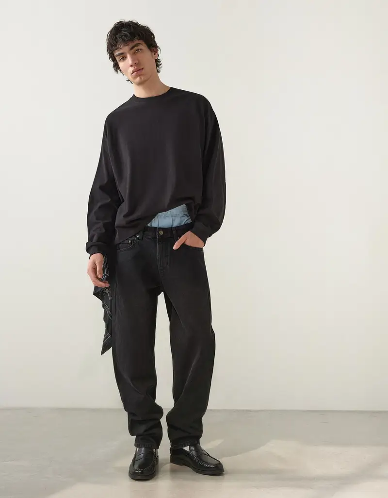 Bershka Jeans Uomo Nero 4156556