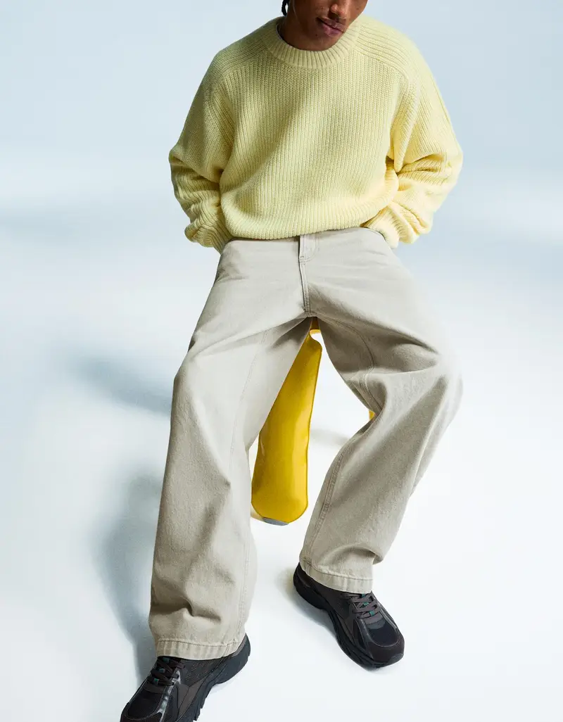 Bershka Jeans Uomo Grigio 4136116