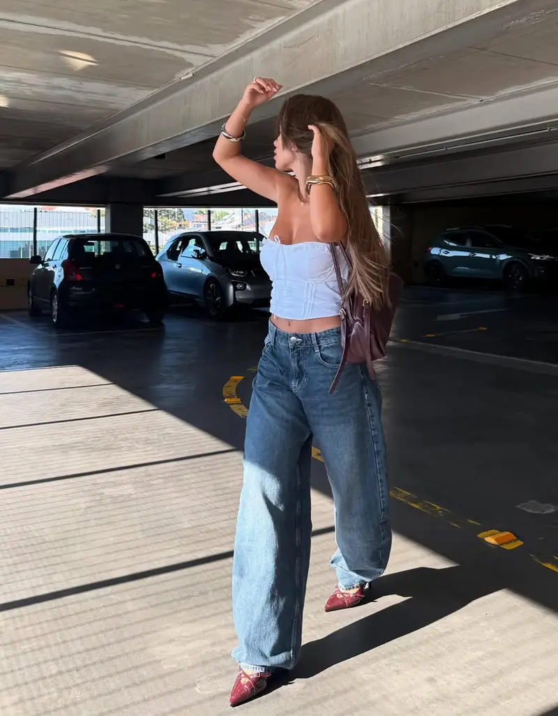 Bershka Jeans Donna Azzurro 2702911