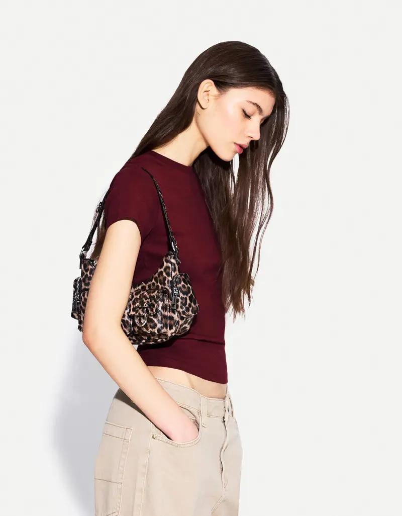 Maglietta A Maniche Corte Con Collo Rotondo Donna Fucsia