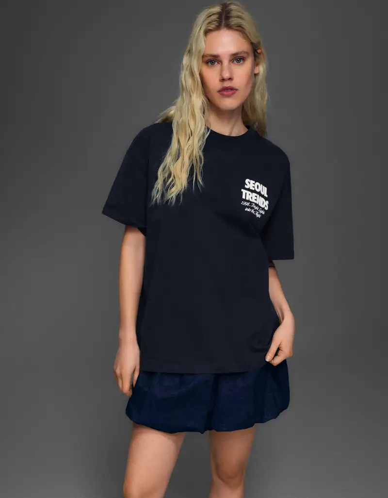 Maglietta A Maniche Corte Con Stampa Donna Marino