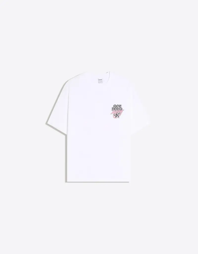 Maglietta A Maniche Corte Con Stampa Uomo Bianco