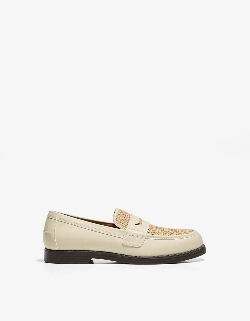 Bershka Mocassini Uomo Beige 2721771
