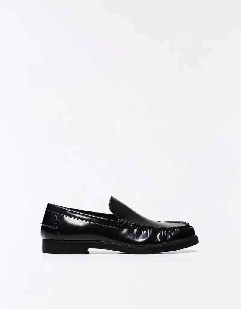 Mocassino Arricciato Uomo Nero