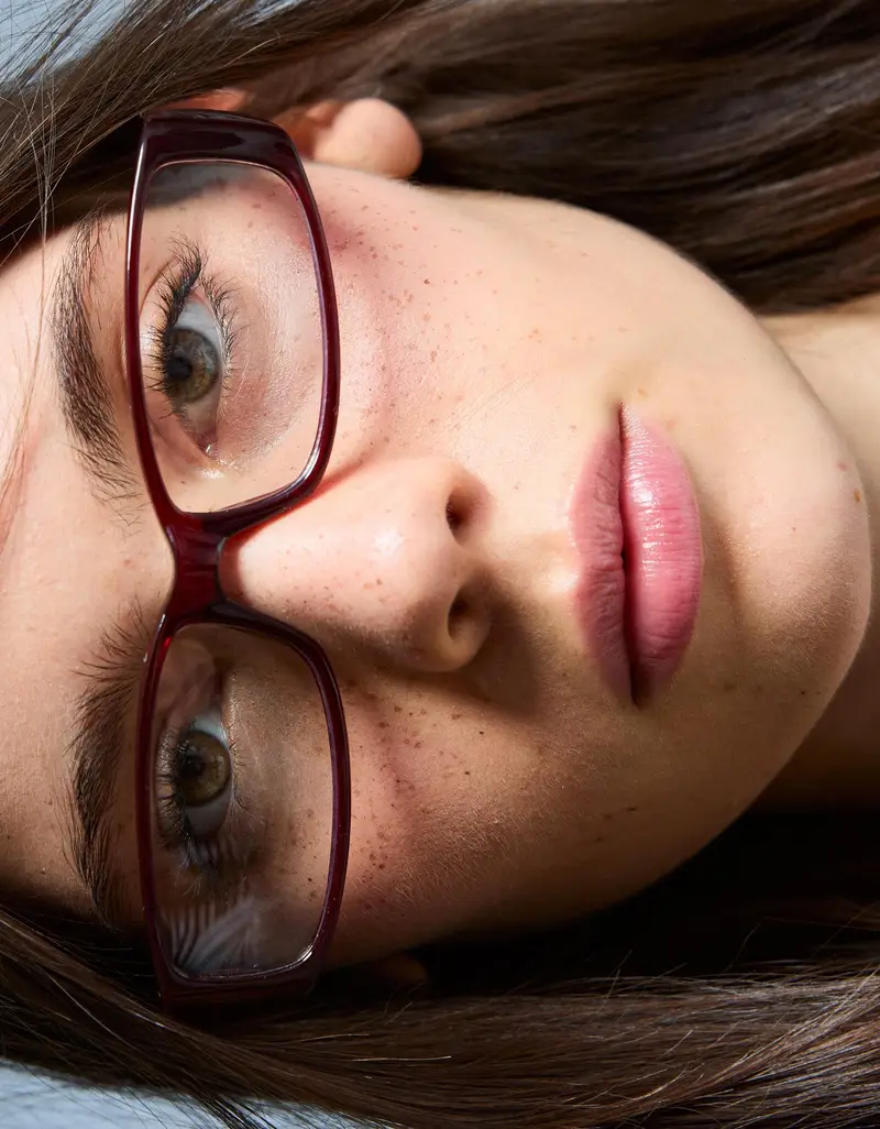 Occhiali Rettangolari Con Montatura In Pasta E Filtro Luce Blu Donna Bordeaux