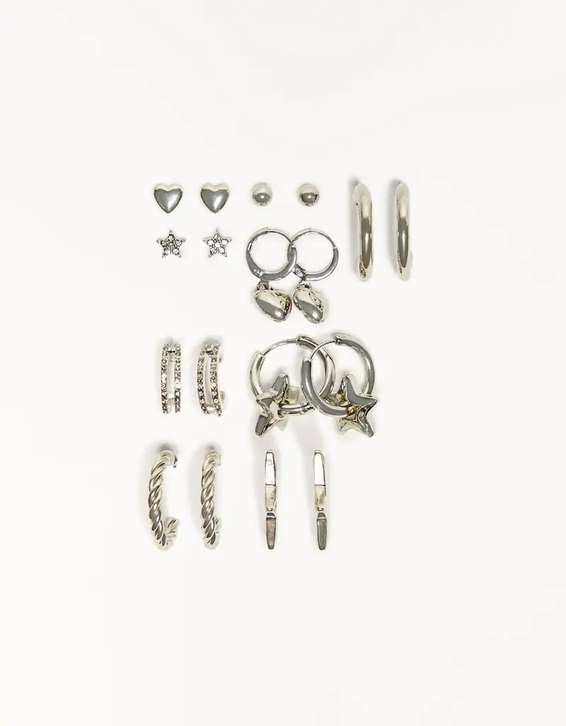 Bershka Orecchini Donna Multicolore 2012745