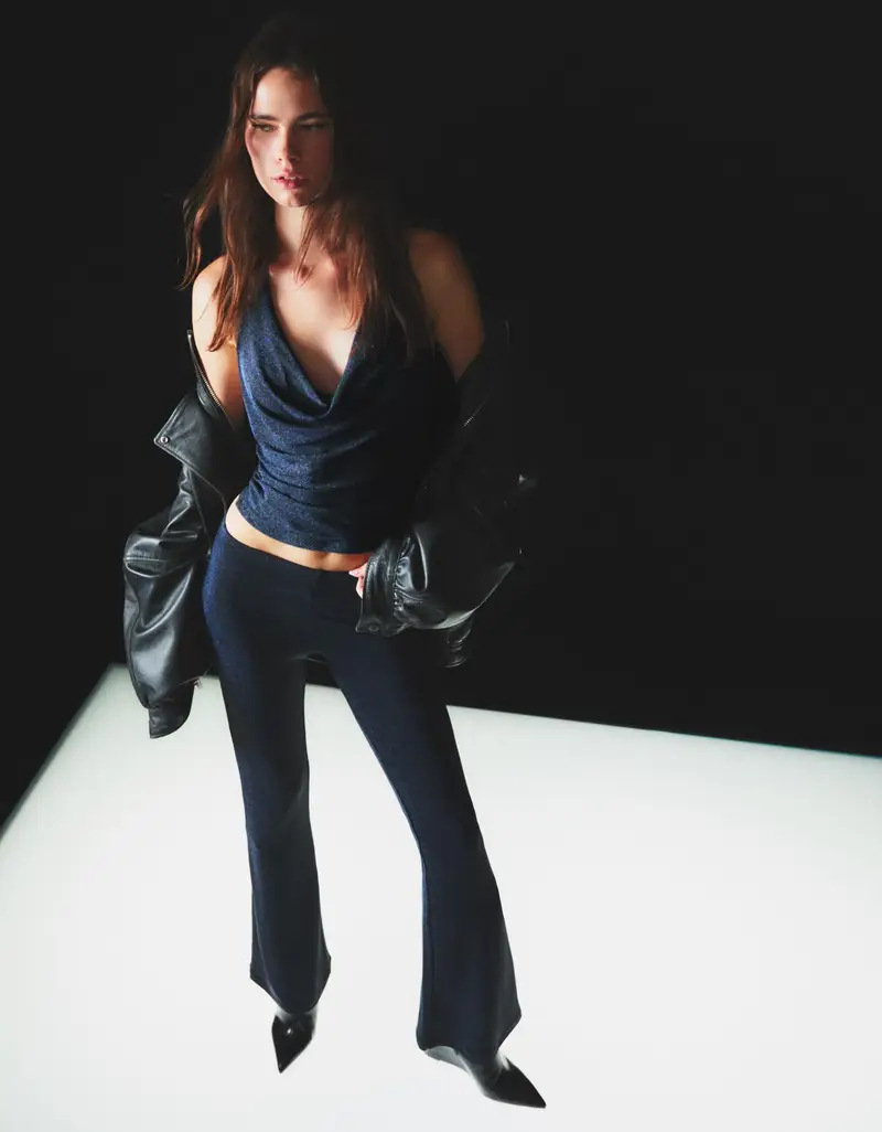 Pantaloni Flare Lucidi Donna Marino