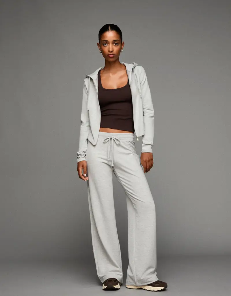 Pantaloni In Felpa Donna Grigio