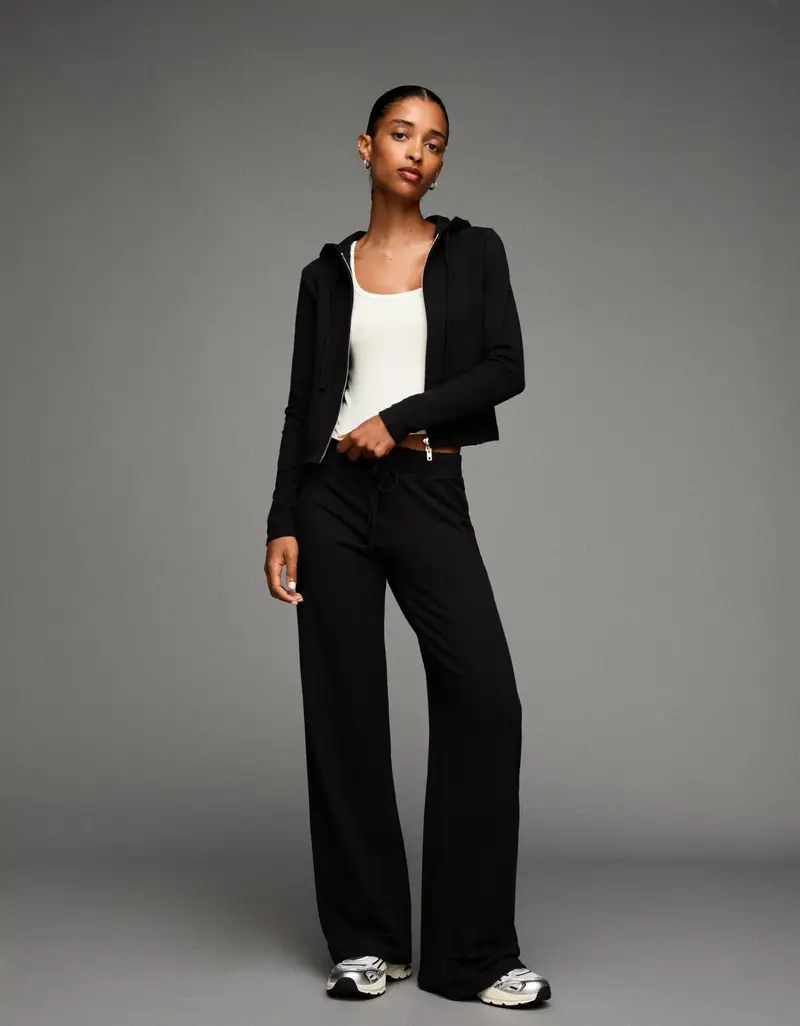 Pantaloni In Felpa Donna Nero