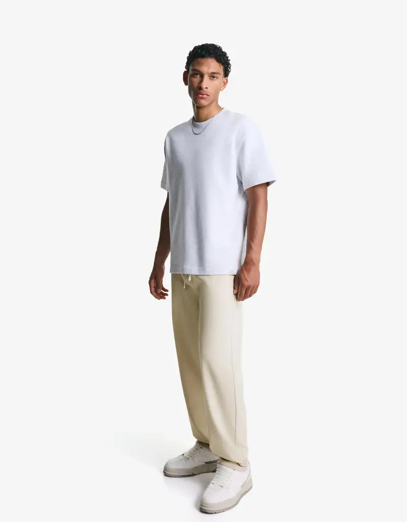 Bershka Pantaloni Straight Fit Jogger Fit Tailored Fit Uomo Xl Avorio