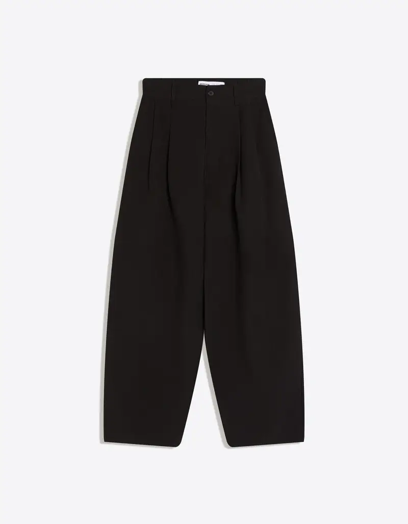 Pantaloni Super Baggy Fit Tailored Uomo Nero