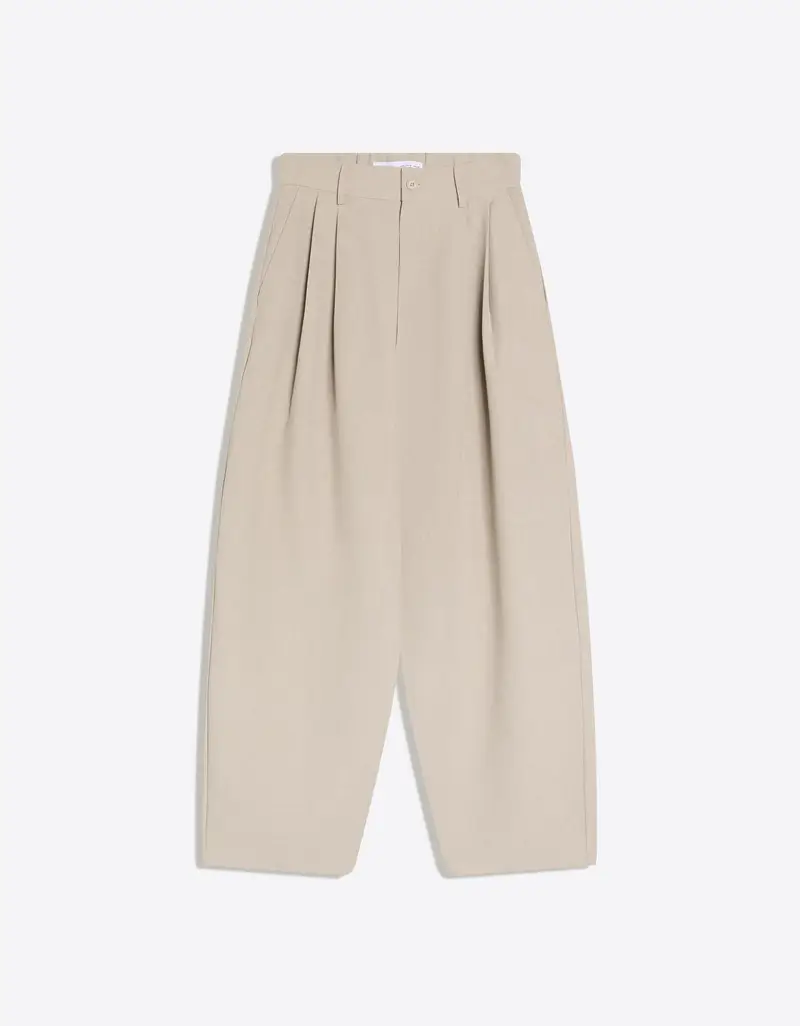 Pantaloni Super Baggy Fit Tailored Uomo Pietra