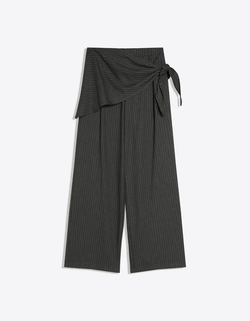 Pantaloni Tailored Fit Foulard Donna Nero