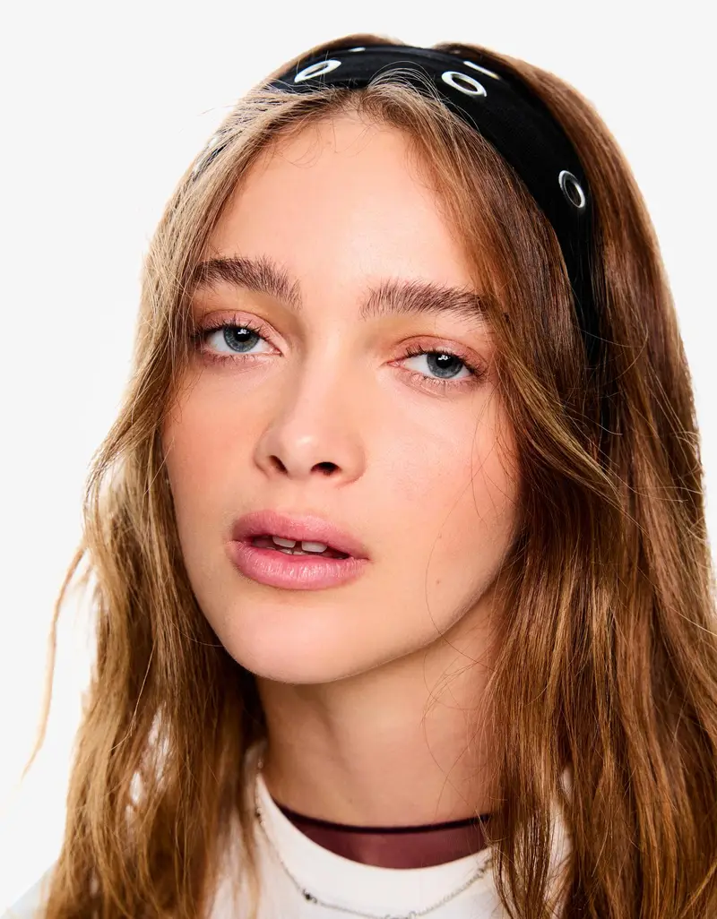 Set Di 2 Cerchietti Con Borchie Donna Grigio