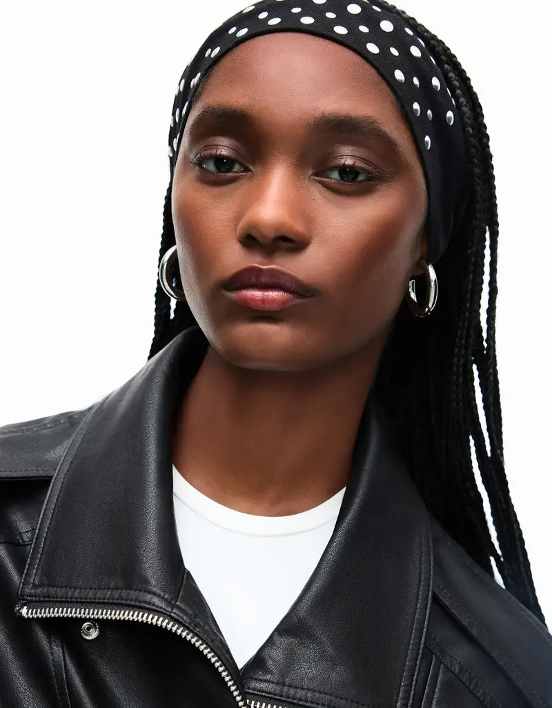 Set Di 2 Cerchietti Con Borchie Donna Nero