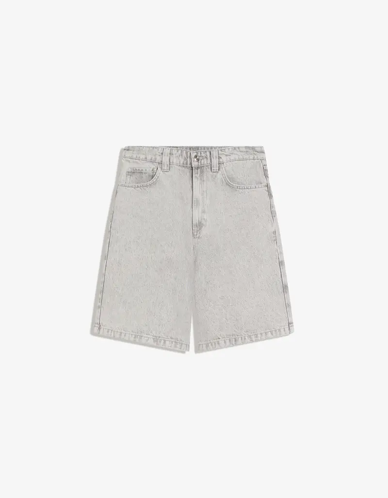 Shorts In Denim Baggy Fit Donna (Eur 32) Grigio