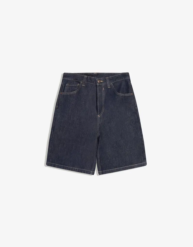 Shorts In Denim Baggy Fit Donna (Eur 32) Marino