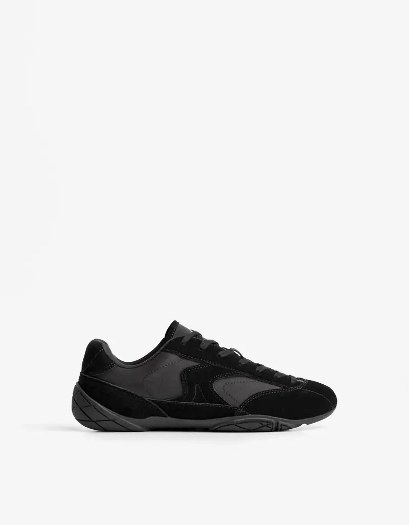 Bershka Sneaker Profilo Sottile Uomo 46 Nero