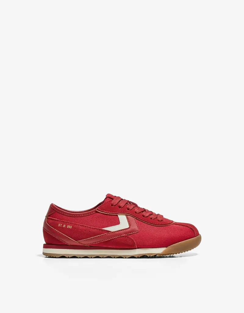 Sneakers Rétro Uomo Rosso