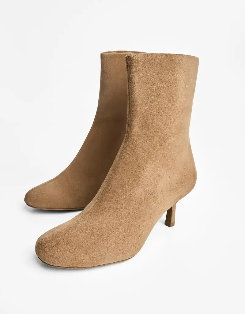 Stivaletti Tacco Kitten Donna Tostato