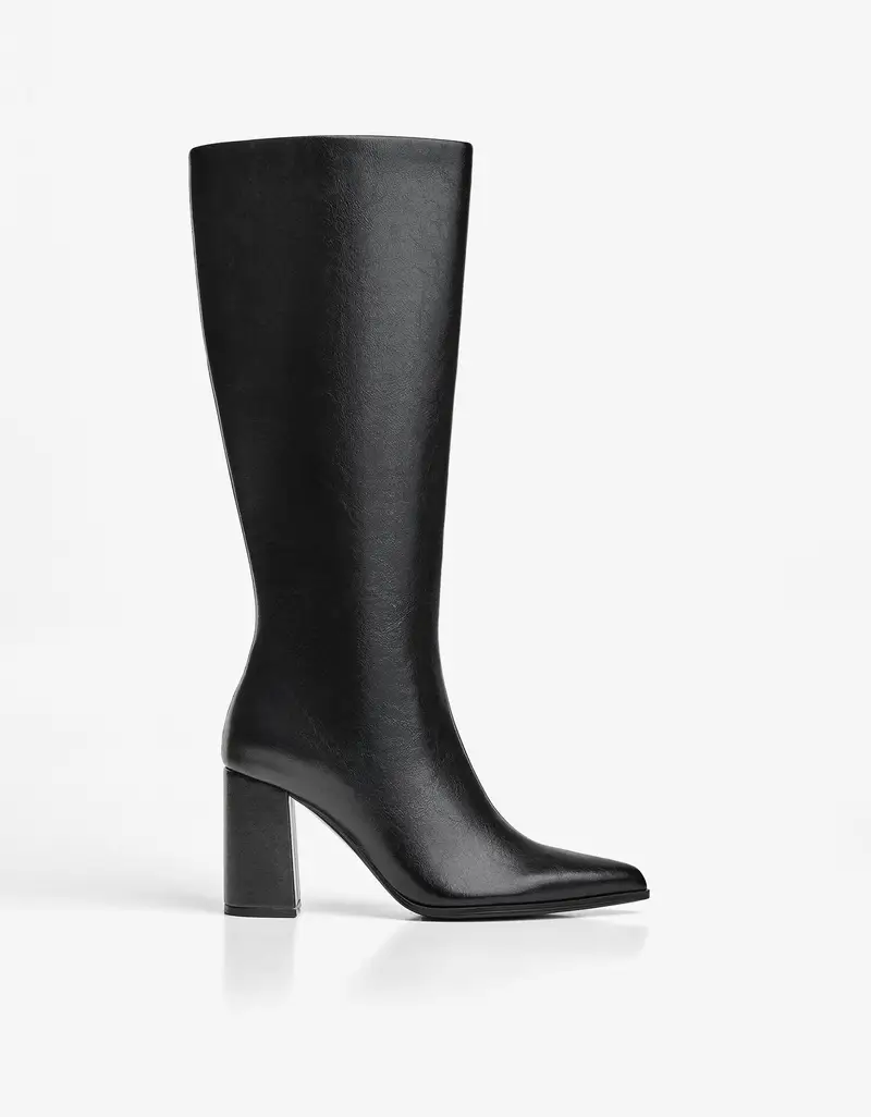 Bershka Stivali con tacco Donna Nero 2721268