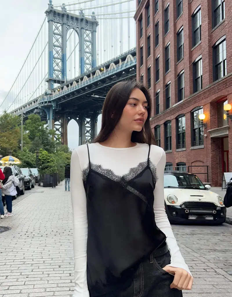 Bershka Bretelle Donna Nero 3460816