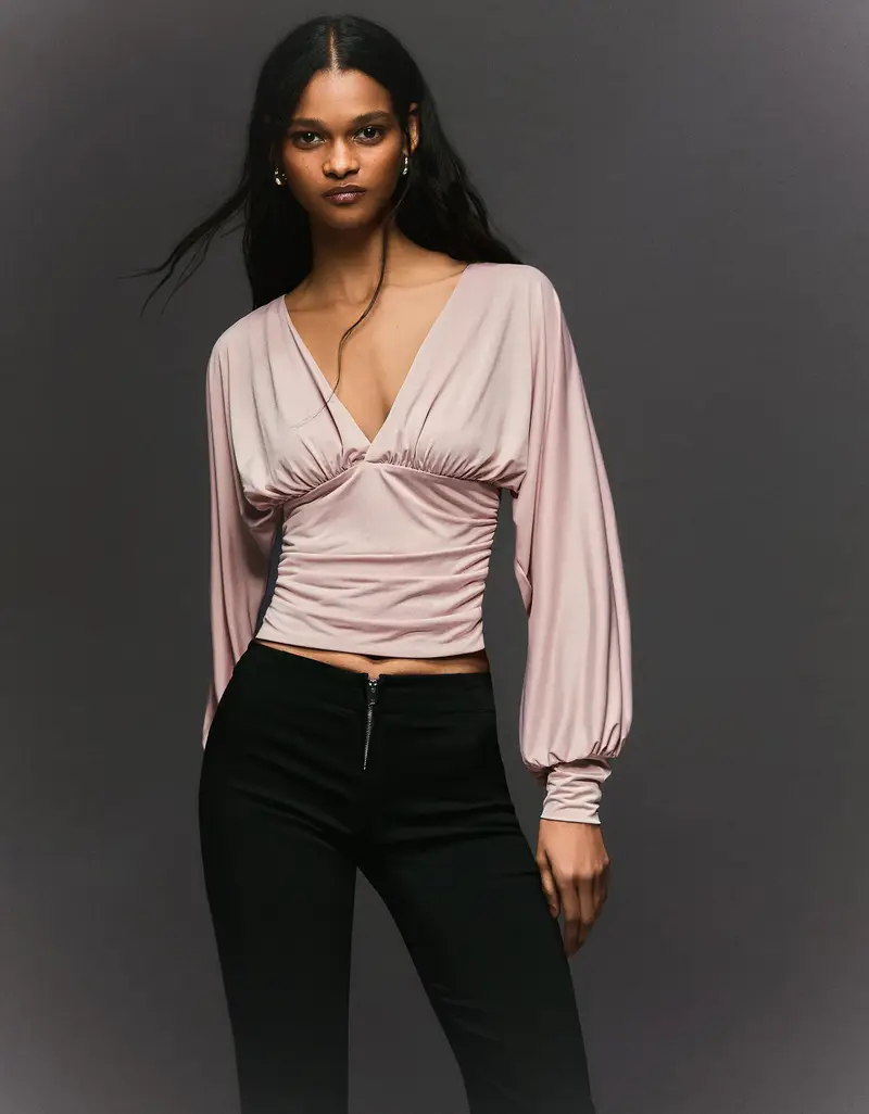 Bershka Top Donna Grigio 4213542