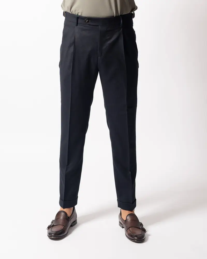 Pantalone Retro Melange Blu