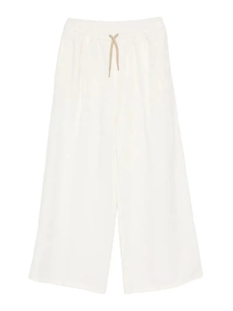 Pantaloni a gamba larga Beige Chiaro