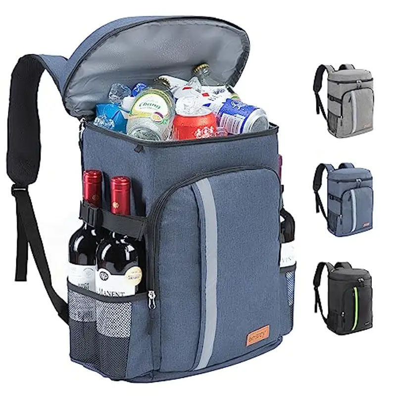 besrey Zaino termico da 30 litri, borsa termica, zaino isotermico, porta pranzo, mantiene i cibi caldi o freddi. Per campeggio, pic-nic, barbecue, eventi (blu)
