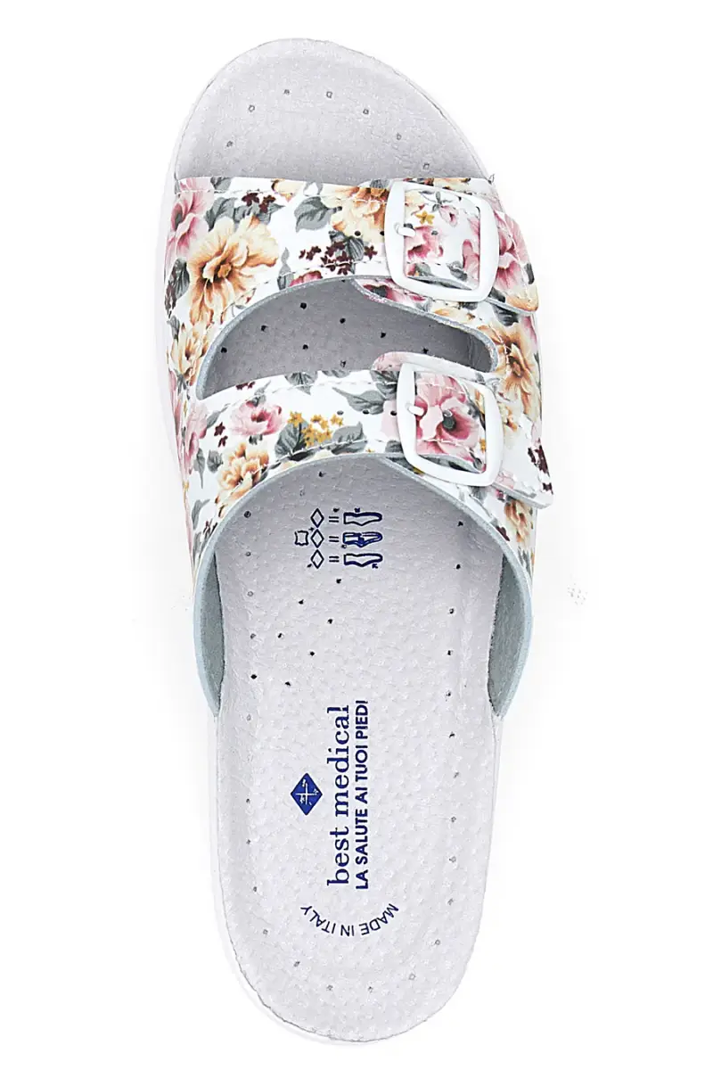 Ciabatte con fiori multicolor e doppia fascia antiscivolo Best Medical 122F [MULTI] miniatura 3