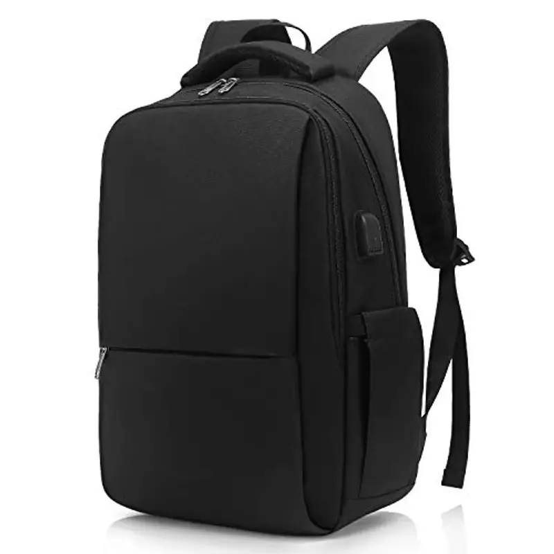 Besttravel Zaino Porta PC,Zaino PC Portatili con Anello antifurto.Zaino per Computer da 15.6 Pollici Notebook,Zaino per Laptop,Zaino Impermeabile da Uomo per Scuola,Lavoro o Viaggio-Nero