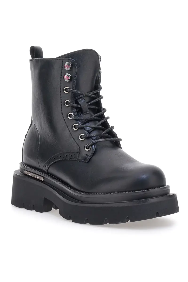 Anfibi neri con cerniera BETTYFLOWER 124 [NERO] miniatura 2