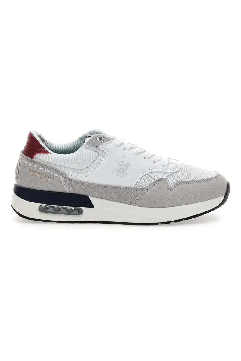 Sneakers bianche e grigie Beverly Hills Polo Club Team Mix [GRIGIO